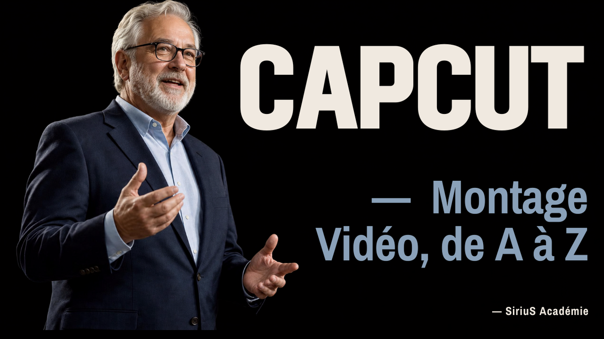 SiriuS Académie — Formation CapCut : Montage Vidéo
