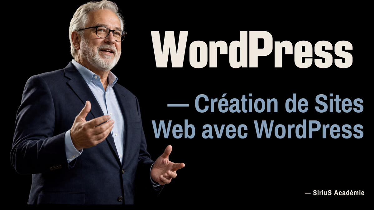 ✓ SiriuS Académie — Création de Sites Web avec WordPress