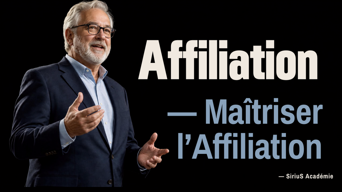 ✓ SiriuS Académie — Maîtriser l’Affiliation
